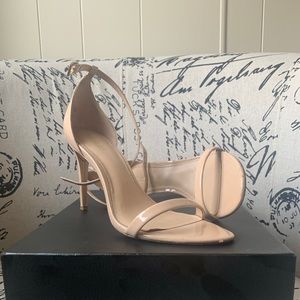 Rachel Zoe Nude Patent Leather Stiletto Sandal - 9